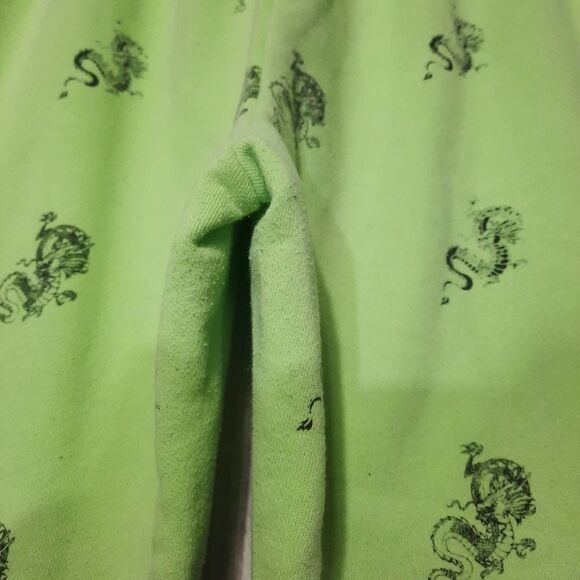 Ladies‎ Small Dragon Print Green Jogger Sweatpants Athleisure Comfy Cute - Picture 10 of 10